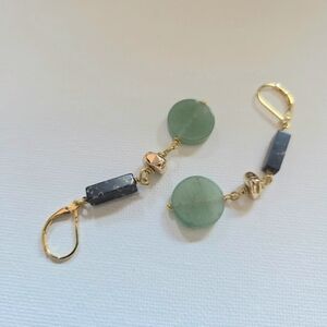 3/$30 16k Gold Plated Jade Hematite Dangle Earrings